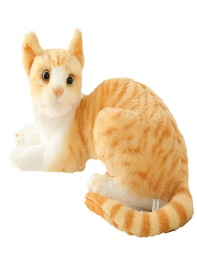 GUDVES Orange Tabby Cat Stuffed Animal Baby Stuffed Animal Cat Plush Toy Shorthair Cat 12 Inch (Orange B) - Image 1
